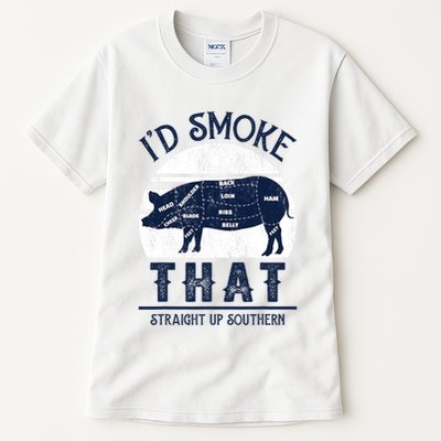 Id Smoke That Straight Up Southern Pig Vintage Tall T-Shirt