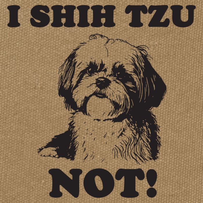 I SHIH TZU NOT Funny Shih Tzu Dog Cotton Canvas Backpack
