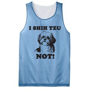 I SHIH TZU NOT Funny Shih Tzu Dog Mesh Reversible Basketball Jersey Tank