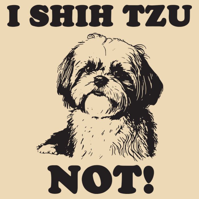 I SHIH TZU NOT Funny Shih Tzu Dog Drawstring Bag