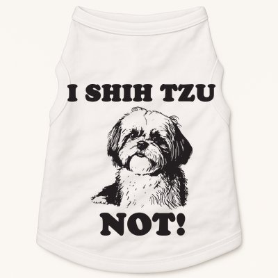 I SHIH TZU NOT Funny Shih Tzu Dog Doggie Tank
