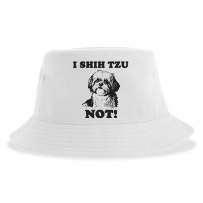 I SHIH TZU NOT Funny Shih Tzu Dog Sustainable Bucket Hat