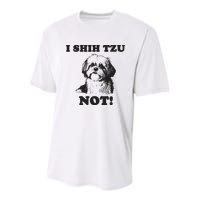 I SHIH TZU NOT Funny Shih Tzu Dog Youth Performance Sprint T-Shirt