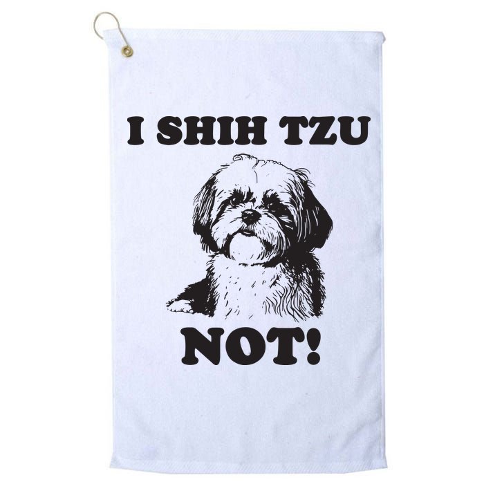I SHIH TZU NOT Funny Shih Tzu Dog Golf Towel