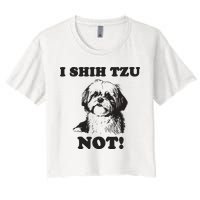 I SHIH TZU NOT Funny Shih Tzu Dog Crop Top