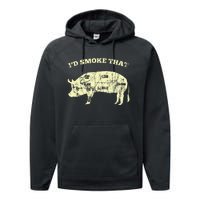 Id Smoke That Pig For A Culinary Student Performance Fleece Hoodie