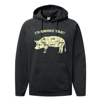 Id Smoke That Pig For A Culinary Student Performance Fleece Hoodie