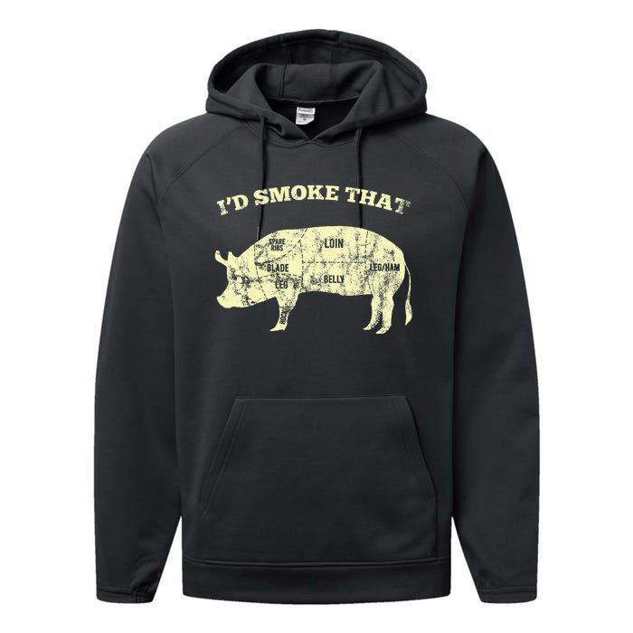 Id Smoke That Pig For A Culinary Student Performance Fleece Hoodie