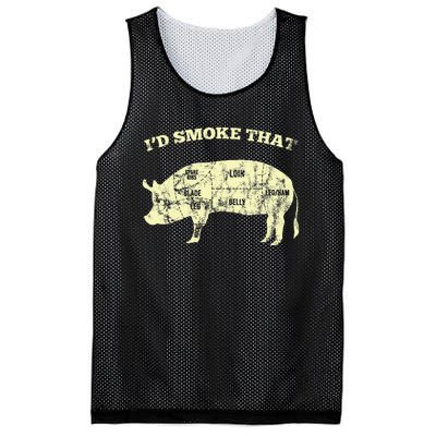 Id Smoke That Pig For A Culinary Student Mesh Reversible Basketball Jersey Tank