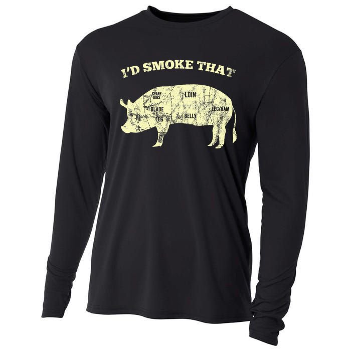 Id Smoke That Pig For A Culinary Student Cooling Performance Long Sleeve Crew