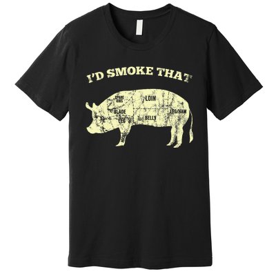 Id Smoke That Pig For A Culinary Student Premium T-Shirt