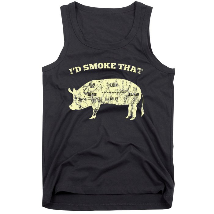 Id Smoke That Pig For A Culinary Student Tank Top