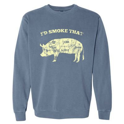 Id Smoke That Pig For A Culinary Student Garment-Dyed Sweatshirt