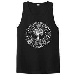 I See Trees Green Red Roses Wonderful World Earth Day Nature Gift PosiCharge Competitor Tank