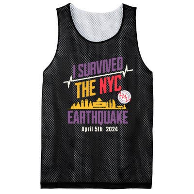 I Survived The Nyc Earthquake April 5 2024 Mesh Reversible Basketball Jersey Tank