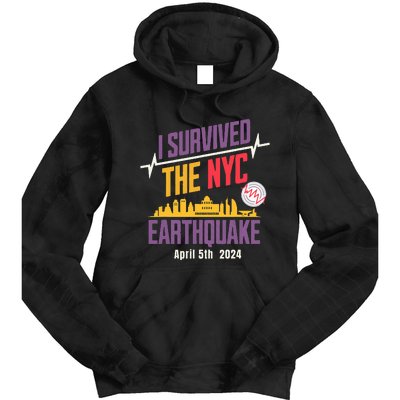 I Survived The Nyc Earthquake April 5 2024 Tie Dye Hoodie