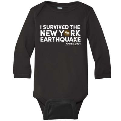 I Survived The New York Earthquake Baby Long Sleeve Bodysuit