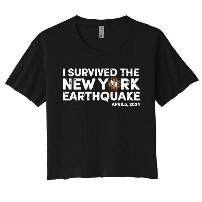 I Survived The New York Earthquake Women's Crop Top Tee