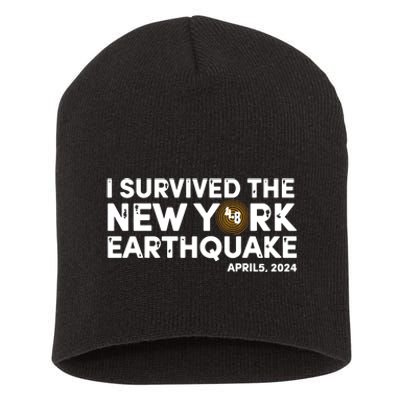 I Survived The New York Earthquake Short Acrylic Beanie