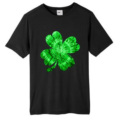 Irish Shamrock Tie Dye Happy St Patrick's Day Go Lucky Tee Tall Fusion ChromaSoft Performance T-Shirt