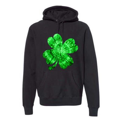 Irish Shamrock Tie Dye Happy St Patrick's Day Go Lucky Tee Premium Hoodie