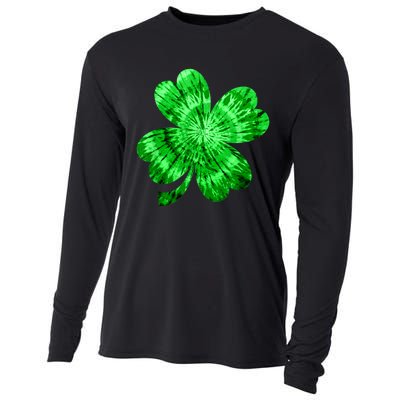 Irish Shamrock Tie Dye Happy St Patrick's Day Go Lucky Tee Cooling Performance Long Sleeve Crew