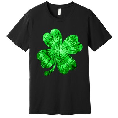 Irish Shamrock Tie Dye Happy St Patrick's Day Go Lucky Tee Premium T-Shirt