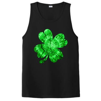 Irish Shamrock Tie Dye Happy St Patrick's Day Go Lucky Tee PosiCharge Competitor Tank