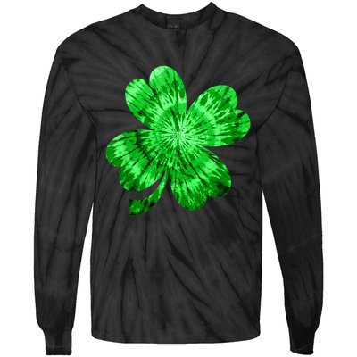 Irish Shamrock Tie Dye Happy St Patrick's Day Go Lucky Tee Tie-Dye Long Sleeve Shirt