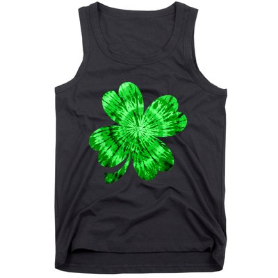 Irish Shamrock Tie Dye Happy St Patrick's Day Go Lucky Tee Tank Top