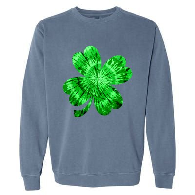 Irish Shamrock Tie Dye Happy St Patrick's Day Go Lucky Tee Garment-Dyed Sweatshirt