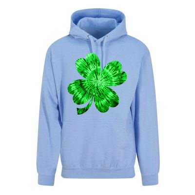 Irish Shamrock Tie Dye Happy St Patrick's Day Go Lucky Tee Unisex Surf Hoodie