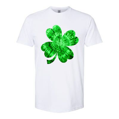 Irish Shamrock Tie Dye Happy St Patrick's Day Go Lucky Tee Softstyle CVC T-Shirt