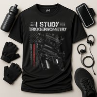 I Study Triggernometry Gun Veteran Christmas Cooling Performance Crew T-Shirt