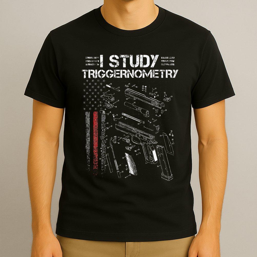 I Study Triggernometry Gun Veteran Christmas T-Shirt