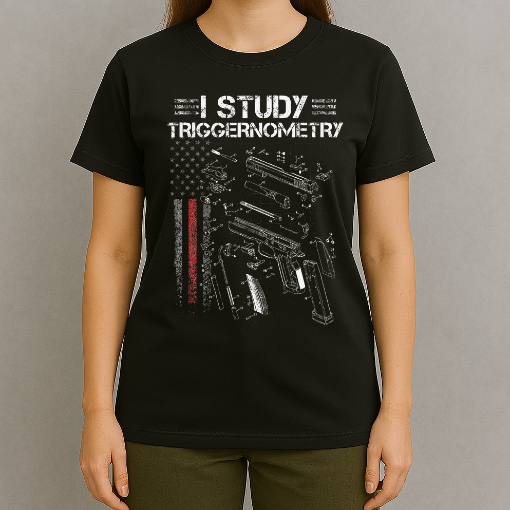 I Study Triggernometry Gun Veteran Christmas T-Shirt