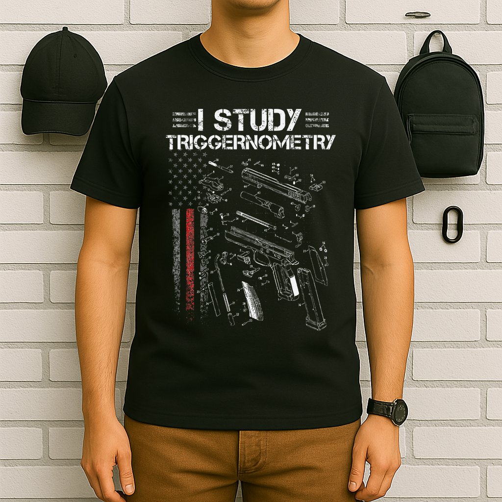 I Study Triggernometry Gun Veteran Christmas T-Shirt