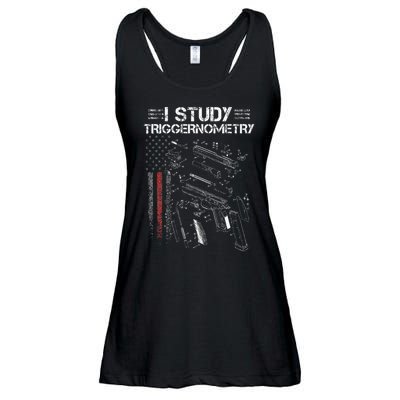I Study Triggernometry Gun Veteran Christmas Ladies Essential Flowy Tank