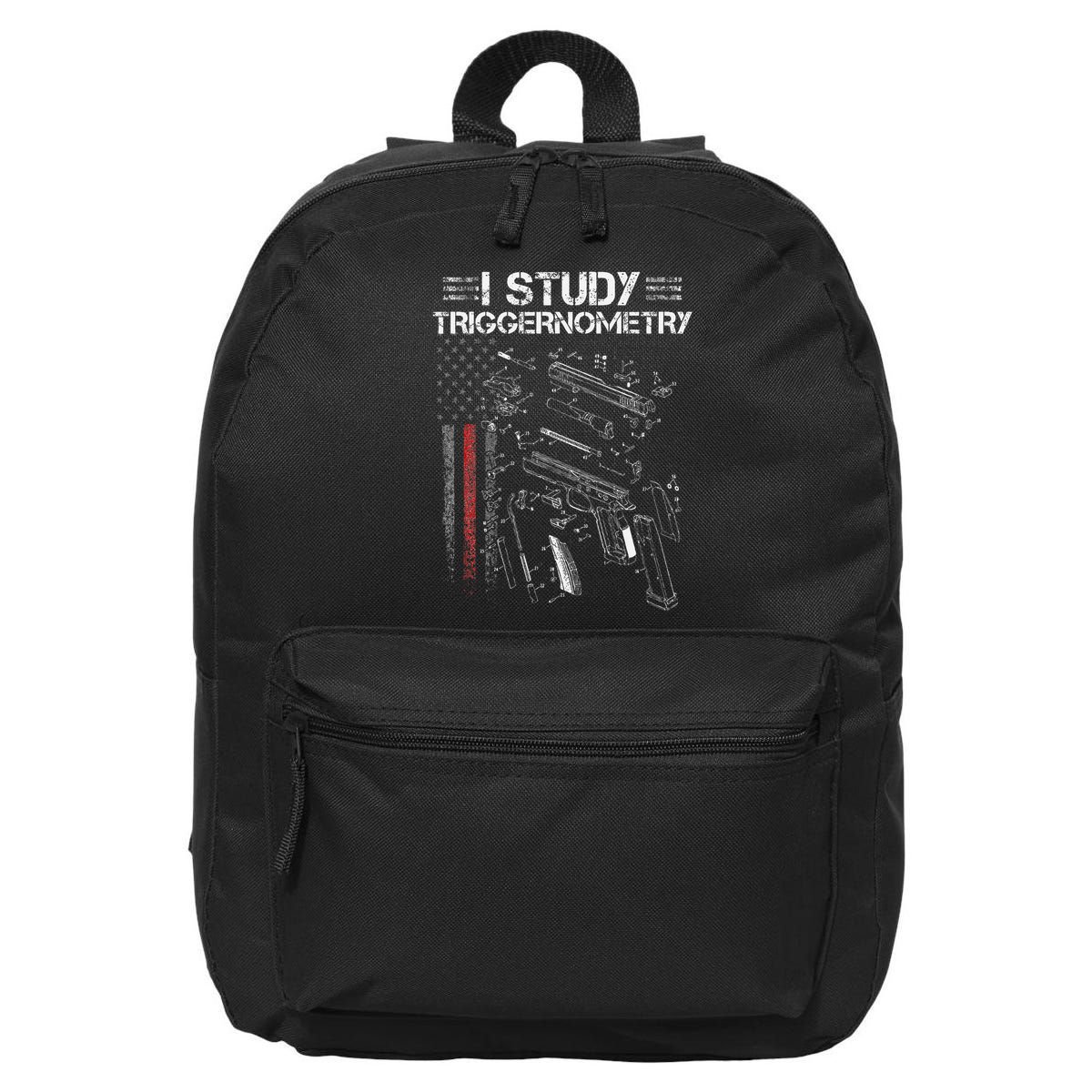 I Study Triggernometry Gun Veteran Christmas 16 in Basic Backpack