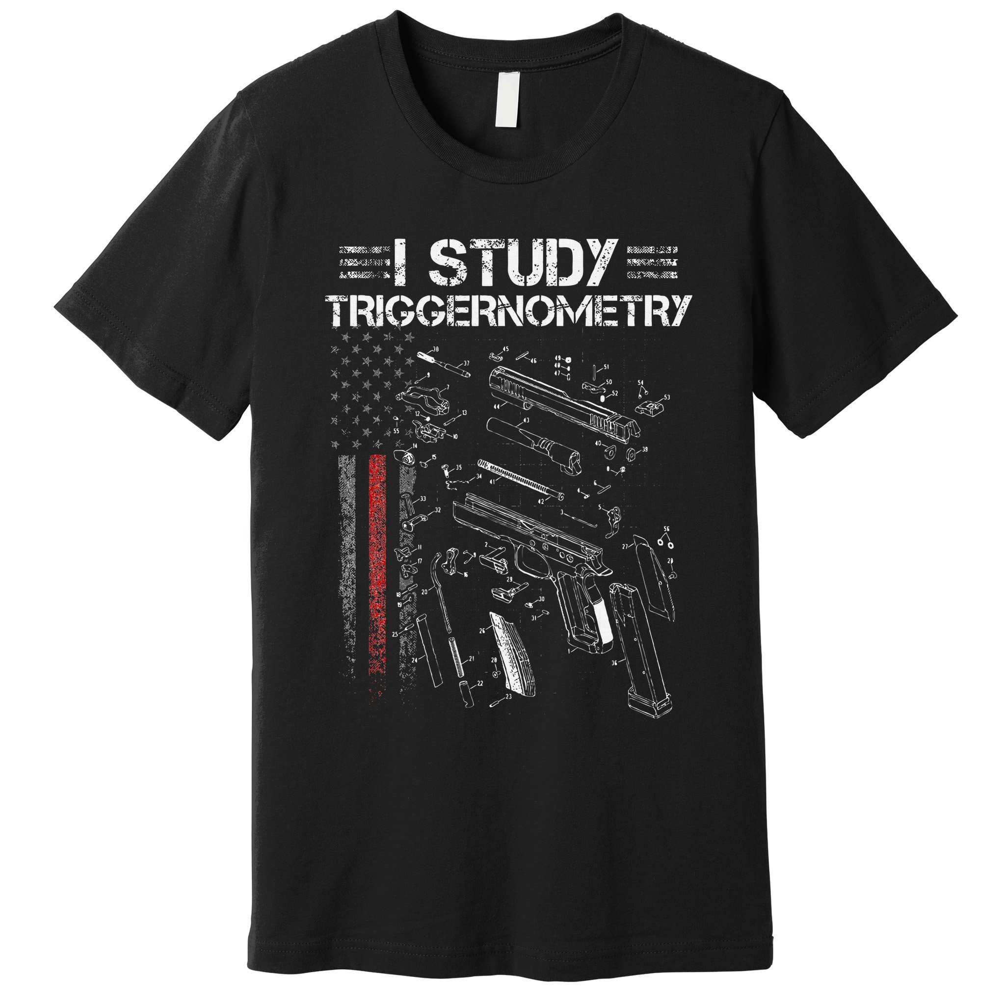 I Study Triggernometry Gun Veteran Christmas Premium T-Shirt