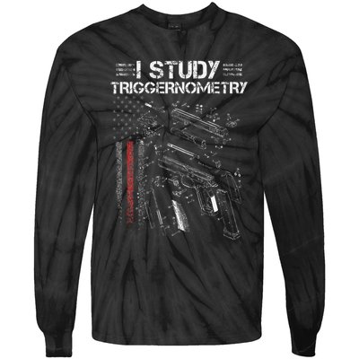 I Study Triggernometry Gun Veteran Christmas Tie-Dye Long Sleeve Shirt