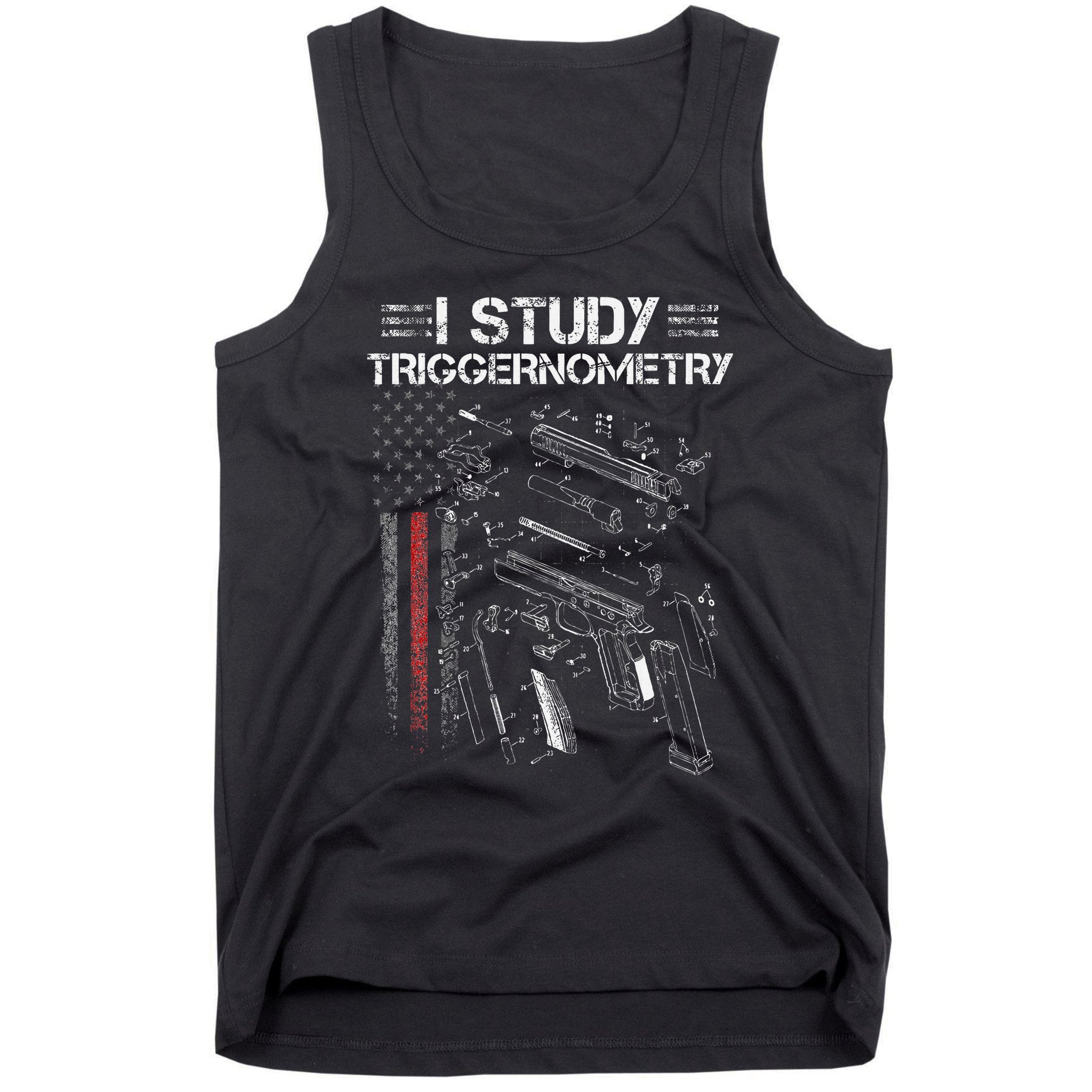 I Study Triggernometry Gun Veteran Christmas Tank Top