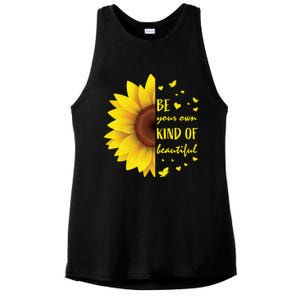 Inspirational Sayings Teen Funny Gift Cute Sunflower Cool Gift Ladies PosiCharge Tri-Blend Wicking Tank