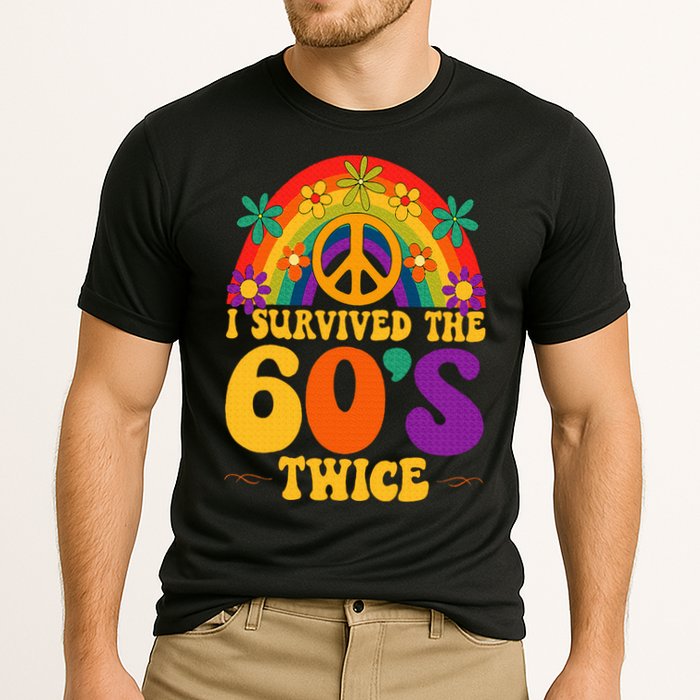 I Survived The 60s Twice Sixties 70th 70s Year Old Birthday Cooling Performance Crew T-Shirt