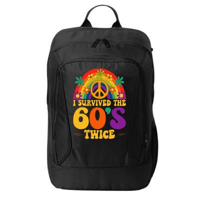 I Survived The 60s Twice Sixties 70th 70s Year Old Birthday City Backpack