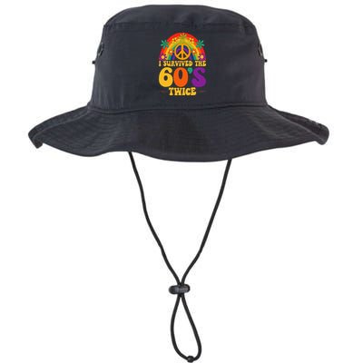 I Survived The 60s Twice Sixties 70th 70s Year Old Birthday Bucket Hat