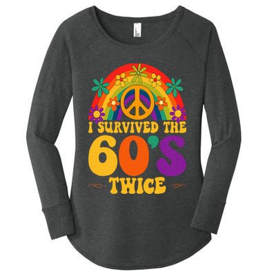 I Survived The 60s Twice Sixties 70th 70s Year Old Birthday Women's Perfect Tri Tunic Long Sleeve Shirt