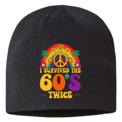 I Survived The 60s Twice Sixties 70th 70s Year Old Birthday Sustainable Beanie