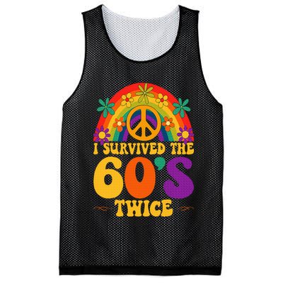 I Survived The 60s Twice Sixties 70th 70s Year Old Birthday Mesh Reversible Basketball Jersey Tank