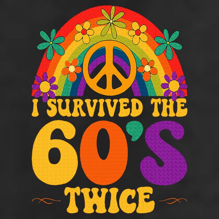 I Survived The 60s Twice Sixties 70th 70s Year Old Birthday Golf Towel